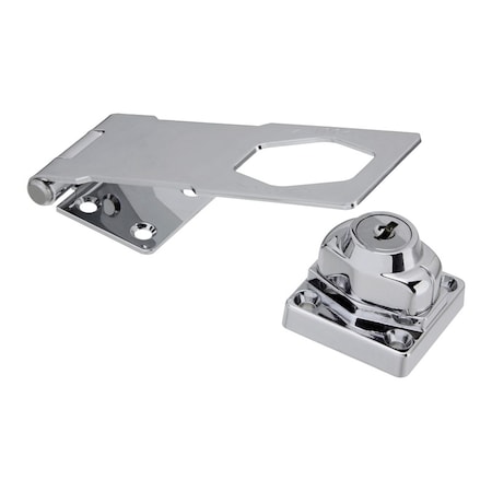 National Hardware National Hardware Chrome-Plated Die-cast Zinc/Steel 4-1/2 in. L Keyed Hasp Lock 1 pk N183-780